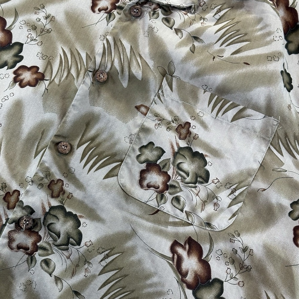 Tommy Bahama Men's 100% Silk Floral Shirt Short Sleeve Button Down Size XL - Picture 3 of 10